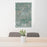 24x36 Cortez Colorado Map Print Portrait Orientation in Afternoon Style Behind 2 Chairs Table and Potted Plant