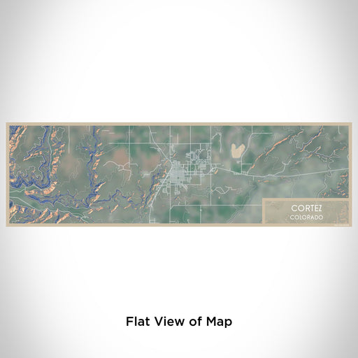 Flat View of Map Custom Cortez Colorado Map Enamel Mug in Afternoon
