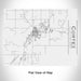 Rendered View of Cortez Colorado Map Engraving on 20oz Stainless Steel Insulated Bottle with Bamboo Top in White