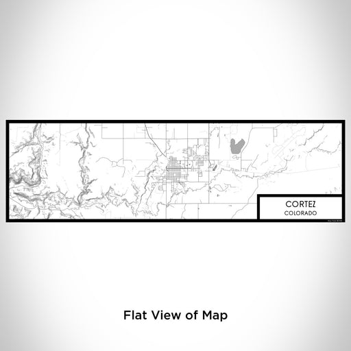 Flat View of Map Custom Cortez Colorado Map Enamel Mug in Classic