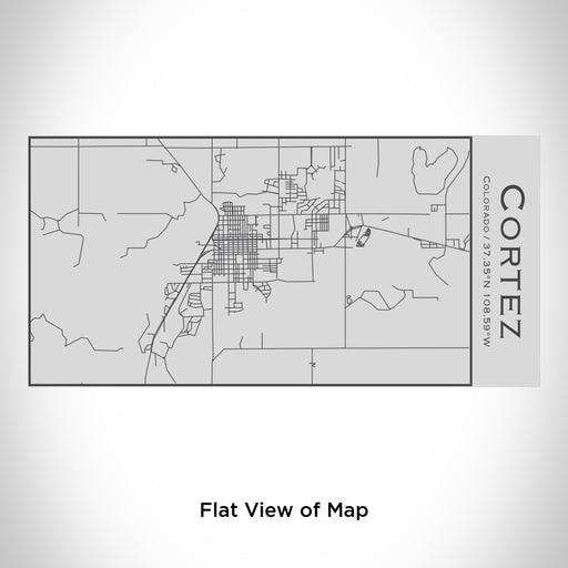 Rendered View of Cortez Colorado Map Engraving on 17oz Stainless Steel Insulated Cola Bottle