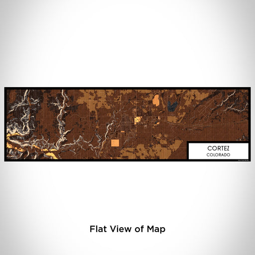 Flat View of Map Custom Cortez Colorado Map Enamel Mug in Ember
