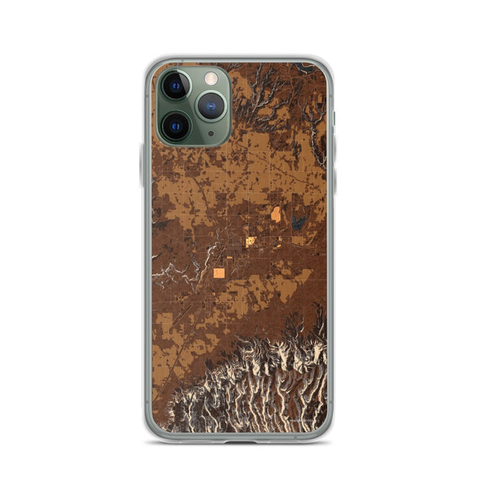 Custom iPhone 11 Pro Cortez Colorado Map Phone Case in Ember
