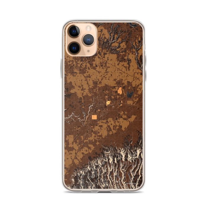 Custom iPhone 11 Pro Max Cortez Colorado Map Phone Case in Ember