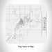 Rendered View of Cortez Colorado Map Engraving on 17oz Stainless Steel Insulated Tumbler in White