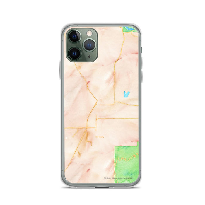 Custom iPhone 11 Pro Cortez Colorado Map Phone Case in Watercolor