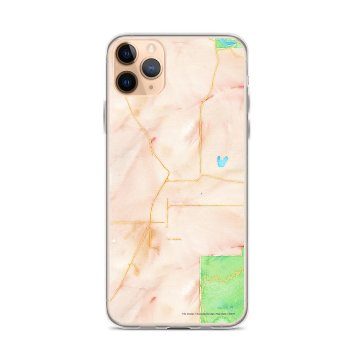 Custom iPhone 11 Pro Max Cortez Colorado Map Phone Case in Watercolor
