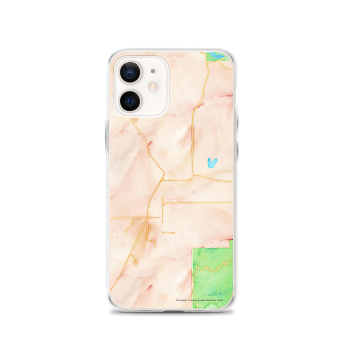 Custom iPhone 12 Cortez Colorado Map Phone Case in Watercolor