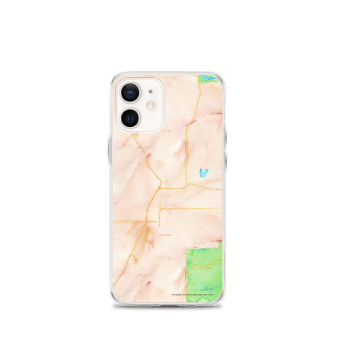 Custom iPhone 12 mini Cortez Colorado Map Phone Case in Watercolor