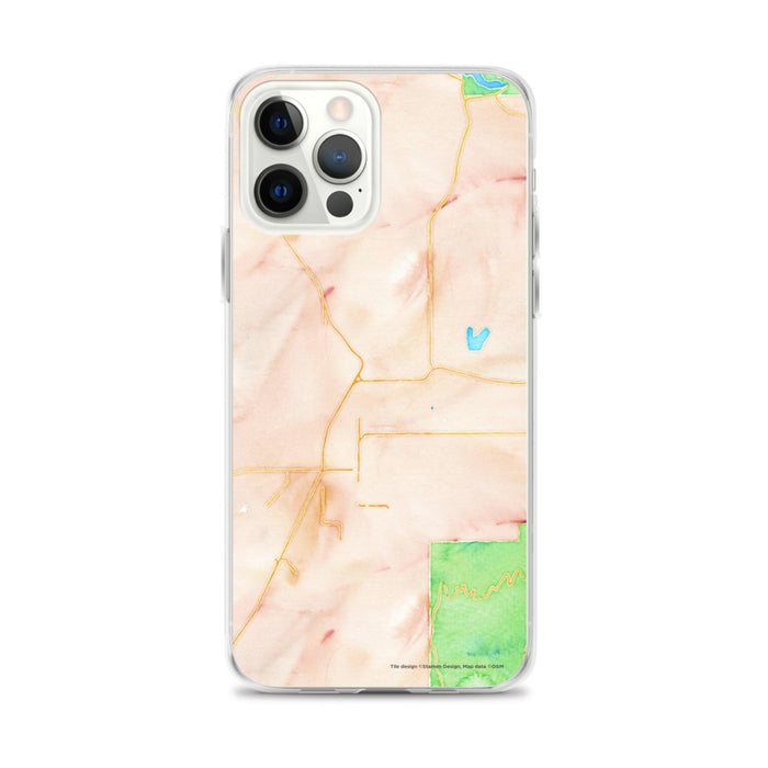 Custom iPhone 12 Pro Max Cortez Colorado Map Phone Case in Watercolor