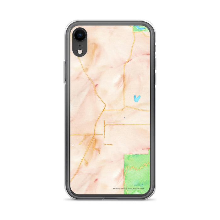 Custom iPhone XR Cortez Colorado Map Phone Case in Watercolor