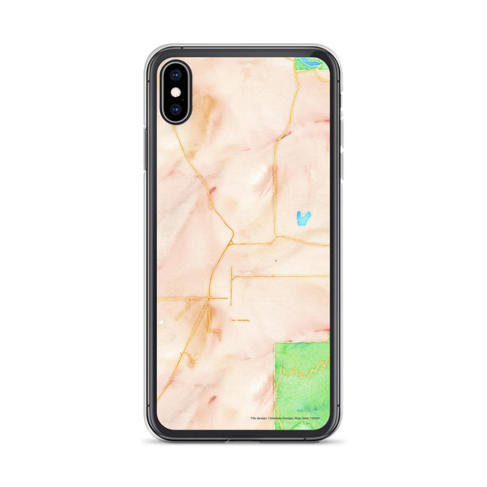 Custom iPhone XS Max Cortez Colorado Map Phone Case in Watercolor
