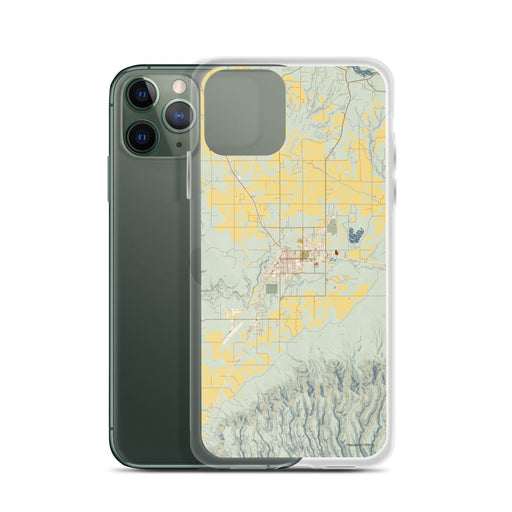 Custom Cortez Colorado Map Phone Case in Woodblock