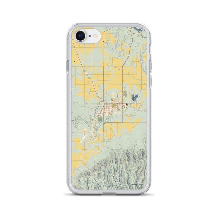 Custom iPhone SE Cortez Colorado Map Phone Case in Woodblock