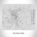 Rendered View of Corvallis Oregon Map Engraving on 20oz Stainless Steel Insulated Bottle with Bamboo Top