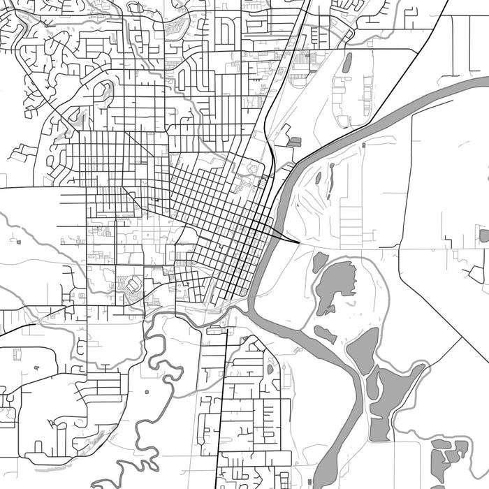 Corvallis Oregon Map Print in Classic Style Zoomed In Close Up Showing Details