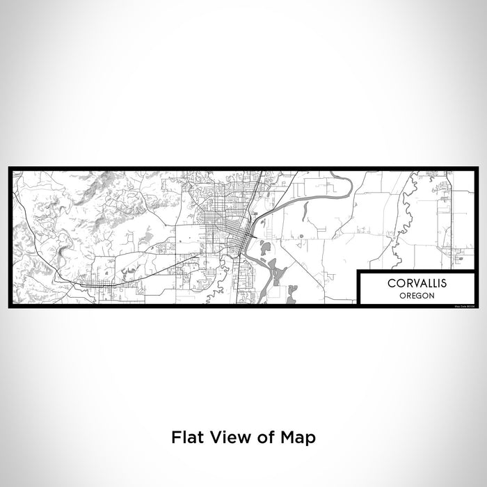 Flat View of Map Custom Corvallis Oregon Map Enamel Mug in Classic