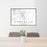 24x36 Corvallis Oregon Map Print Landscape Orientation in Classic Style Behind 2 Chairs Table and Potted Plant