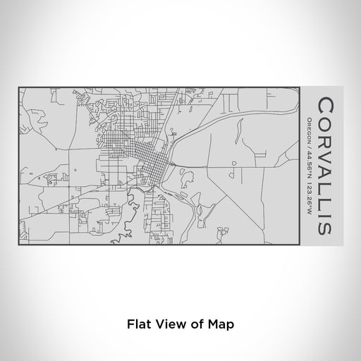 Rendered View of Corvallis Oregon Map Engraving on 17oz Stainless Steel Insulated Cola Bottle