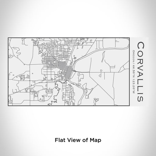 Rendered View of Corvallis Oregon Map Engraving on 17oz Stainless Steel Insulated Cola Bottle in White