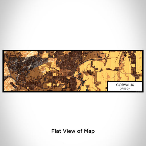 Flat View of Map Custom Corvallis Oregon Map Enamel Mug in Ember
