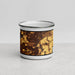 Front View Custom Corvallis Oregon Map Enamel Mug in Ember