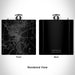 Rendered View of Corvallis Oregon Map Engraving on 6oz Stainless Steel Flask in Black
