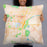 Person holding 22x22 Custom Corvallis Oregon Map Throw Pillow in Watercolor