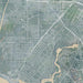 Costa Mesa California Map Print in Afternoon Style Zoomed In Close Up Showing Details