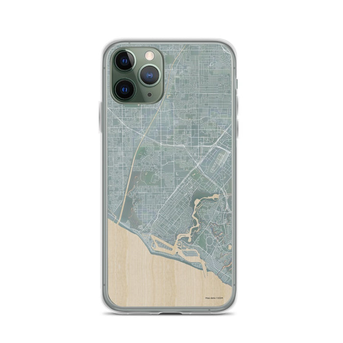 Custom iPhone 11 Pro Costa Mesa California Map Phone Case in Afternoon