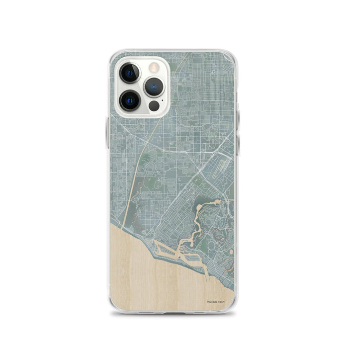 Custom iPhone 12 Pro Costa Mesa California Map Phone Case in Afternoon