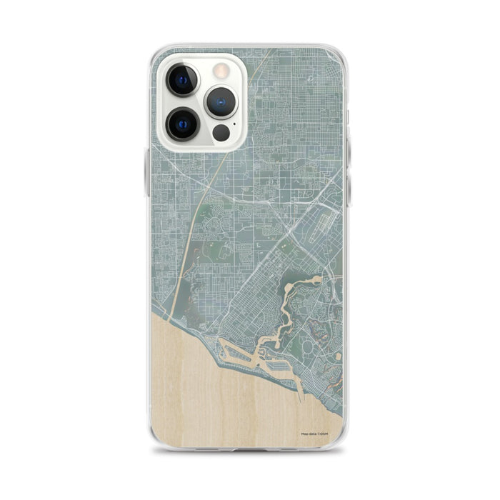 Custom iPhone 12 Pro Max Costa Mesa California Map Phone Case in Afternoon