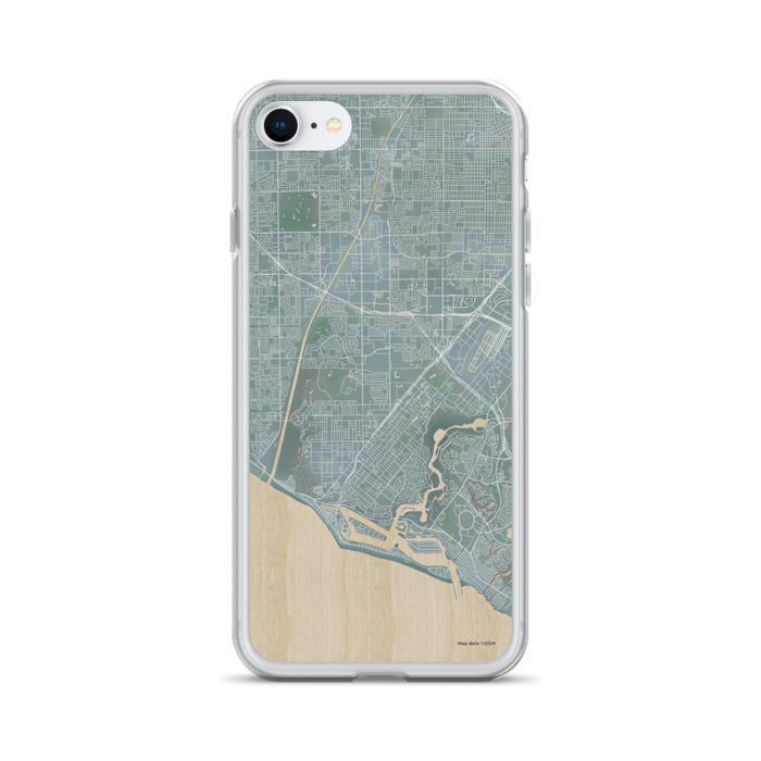 Custom iPhone SE Costa Mesa California Map Phone Case in Afternoon