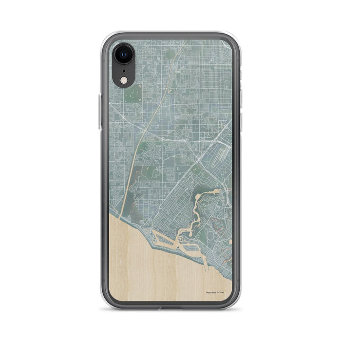 Custom iPhone XR Costa Mesa California Map Phone Case in Afternoon