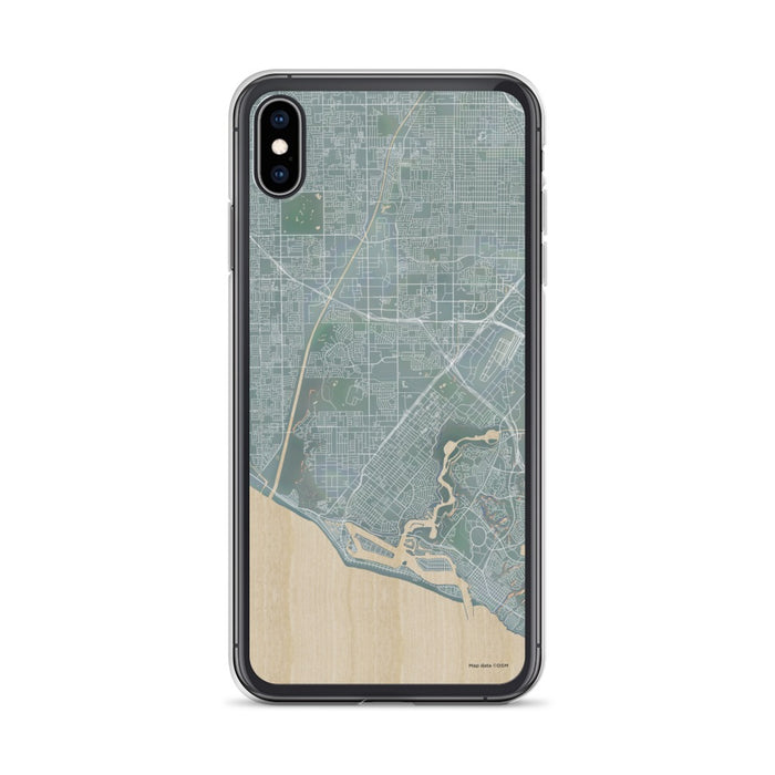 Custom iPhone XS Max Costa Mesa California Map Phone Case in Afternoon