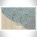 Costa Mesa California Map Print Landscape Orientation in Afternoon Style With Shaded Background