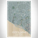 Costa Mesa California Map Print Portrait Orientation in Afternoon Style With Shaded Background