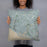 Person holding 18x18 Custom Costa Mesa California Map Throw Pillow in Afternoon