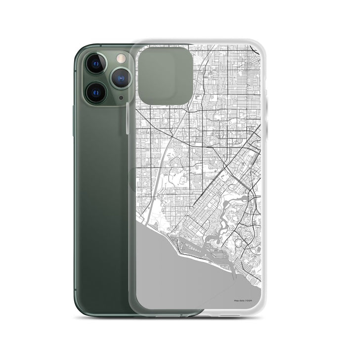 Custom Costa Mesa California Map Phone Case in Classic