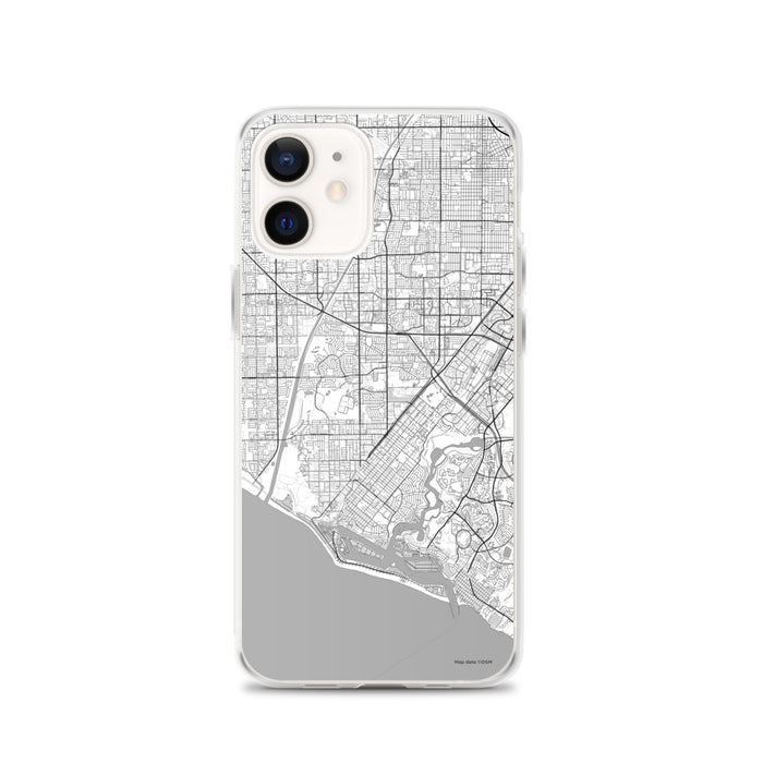 Custom iPhone 12 Costa Mesa California Map Phone Case in Classic