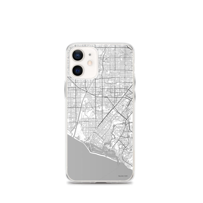Custom iPhone 12 mini Costa Mesa California Map Phone Case in Classic