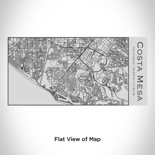 Rendered View of Costa Mesa California Map Engraving on 17oz Stainless Steel Insulated Cola Bottle