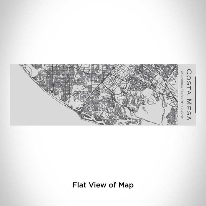 Rendered View of Costa Mesa California Map Engraving on 10oz Stainless Steel Insulated Cup with Sipping Lid