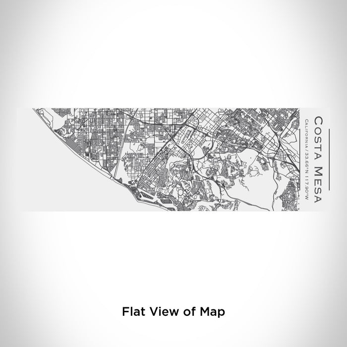Rendered View of Costa Mesa California Map Engraving on 10oz Stainless Steel Insulated Cup with Sliding Lid in White