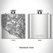 Rendered View of Costa Mesa California Map Engraving on 6oz Stainless Steel Flask