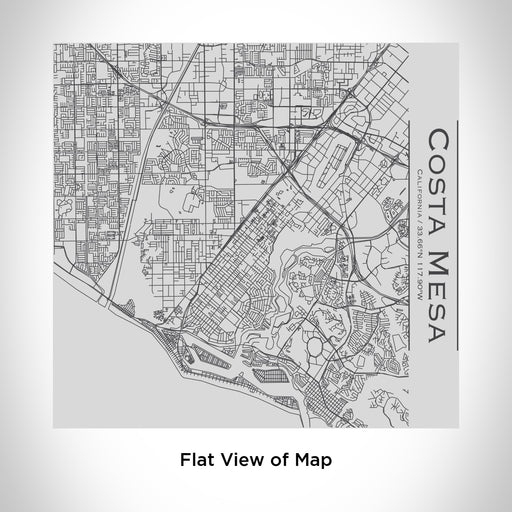 Rendered View of Costa Mesa California Map Engraving on 17oz Stainless Steel Insulated Tumbler