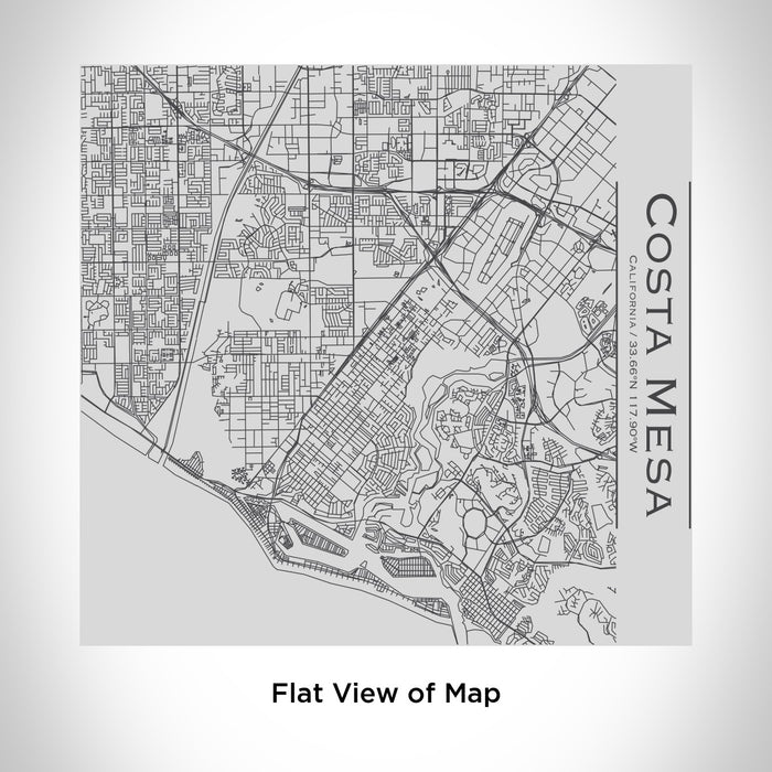 Rendered View of Costa Mesa California Map Engraving on 17oz Stainless Steel Insulated Tumbler