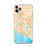 Custom iPhone 11 Pro Max Costa Mesa California Map Phone Case in Watercolor