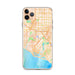 Custom iPhone 11 Pro Max Costa Mesa California Map Phone Case in Watercolor
