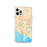Custom iPhone 12 Pro Costa Mesa California Map Phone Case in Watercolor